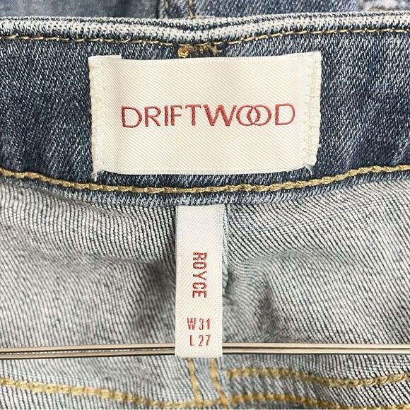 Driftwood Royce Straight Leg Jeans Size 31 Gemini Medium Wash High Rise Denim - Picture 11 of 13